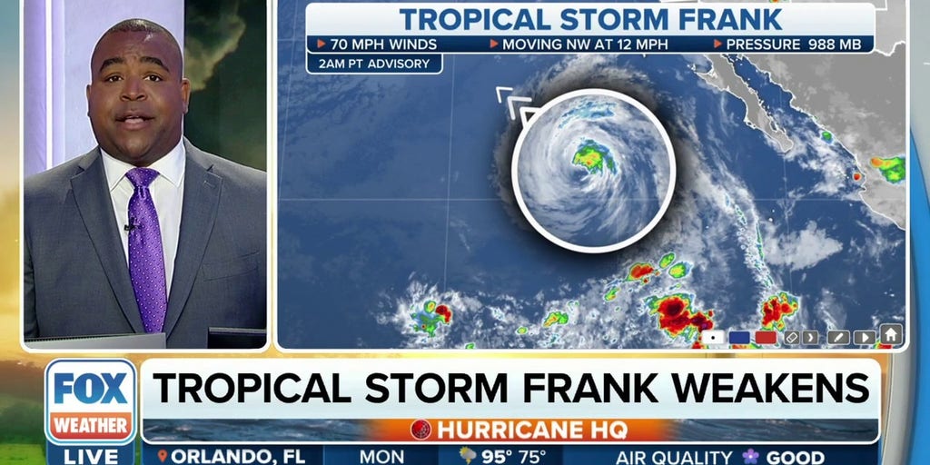 Frank weakens to a tropical storm in Eastern Pacific | Latest Weather ...