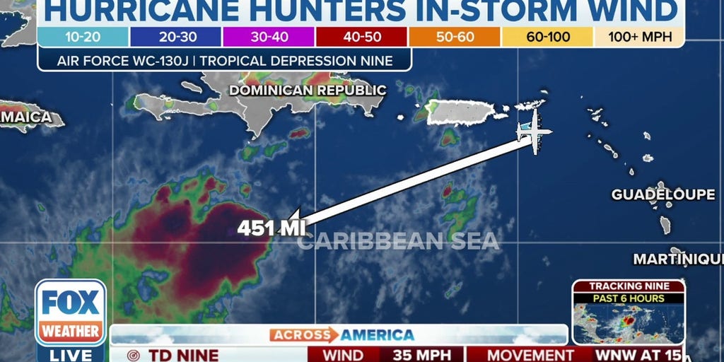 Hurricane Hunters fly towards Tropical Depression Nine Latest Weather