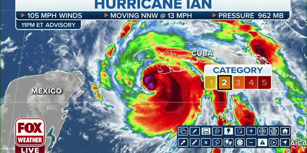 Hurricane Ian intensifies with 105 mph winds | Latest Weather Clips - Fox Weather