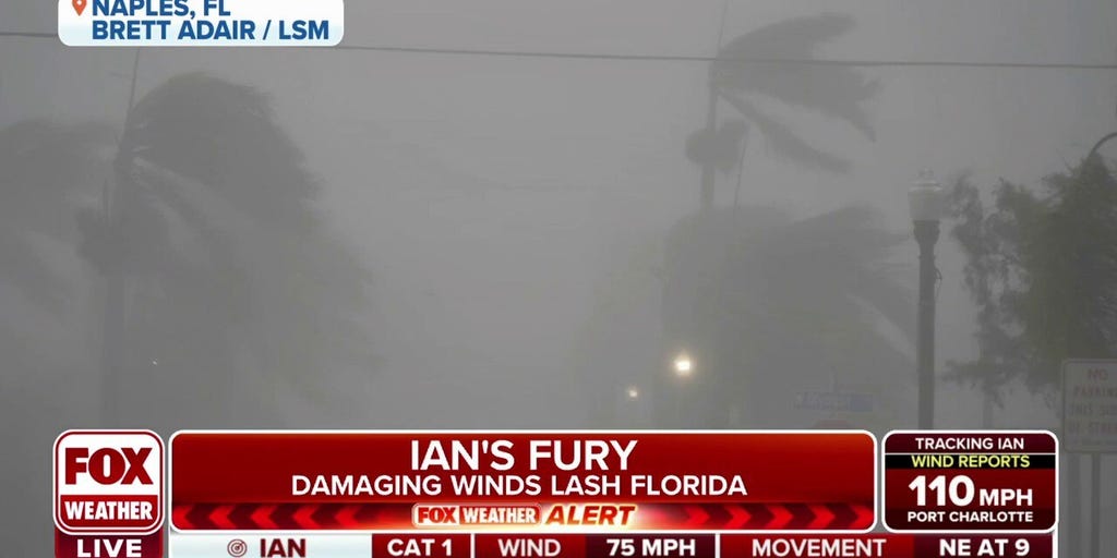 Wind from Hurricane Ian lashes Naples, Florida Latest Weather Clips