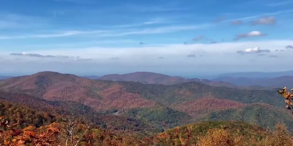 Vibrant foliage in Roan Mountain, Tennessee Latest Weather Clips