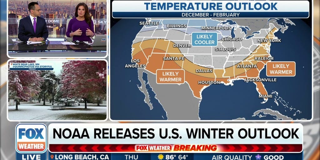 NOAA U.S. Winter Outlook: La Niña To Bring Warmer, Drier South | Latest ...