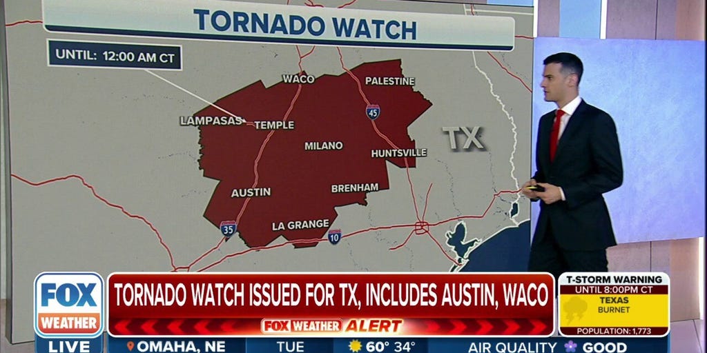 Tornado Watch issued for parts of Central Texas Latest Weather Clips