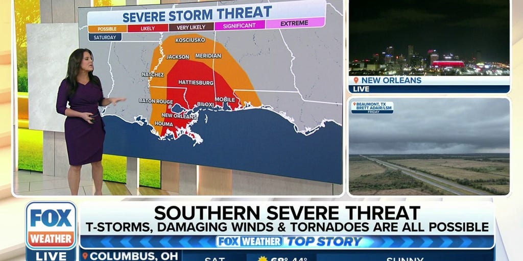 Severe weather targeting Deep South through the weekend