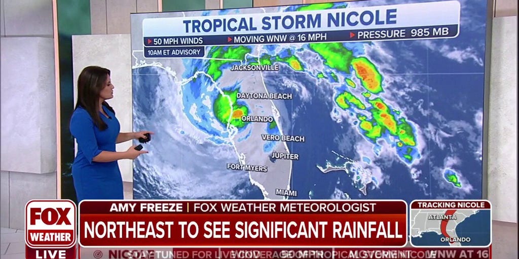 Tropical Storm Nicole continues to weaken as it moves through Florida