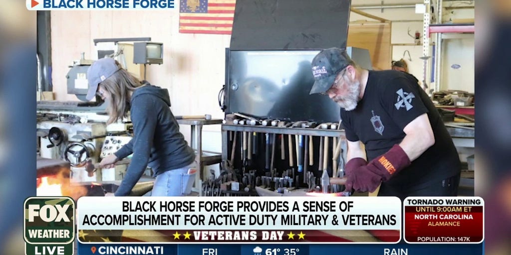 Nonprofit helps active duty military and veterans through blacksmithing ...