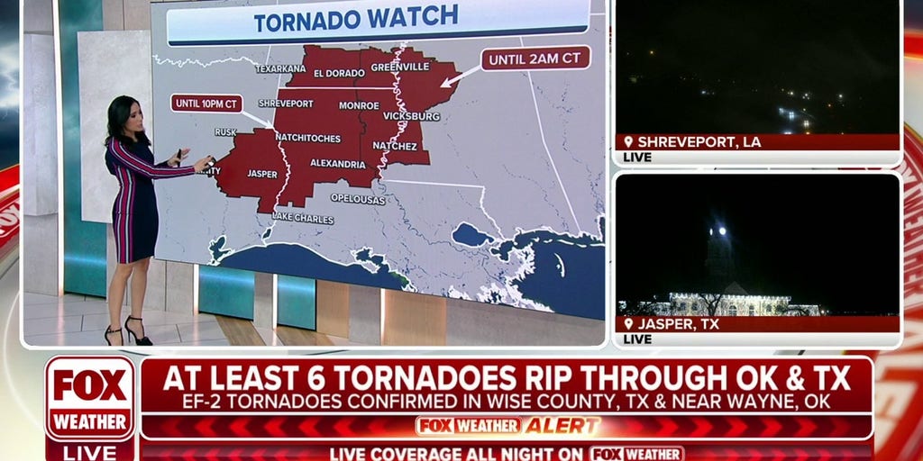 Tornado Watch extends east, in place until early hours Wednesday