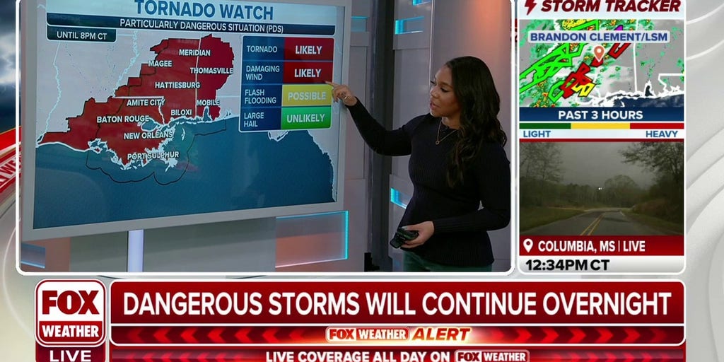 'Particularly Dangerous Situation' Tornado Watch issued along Gulf ...
