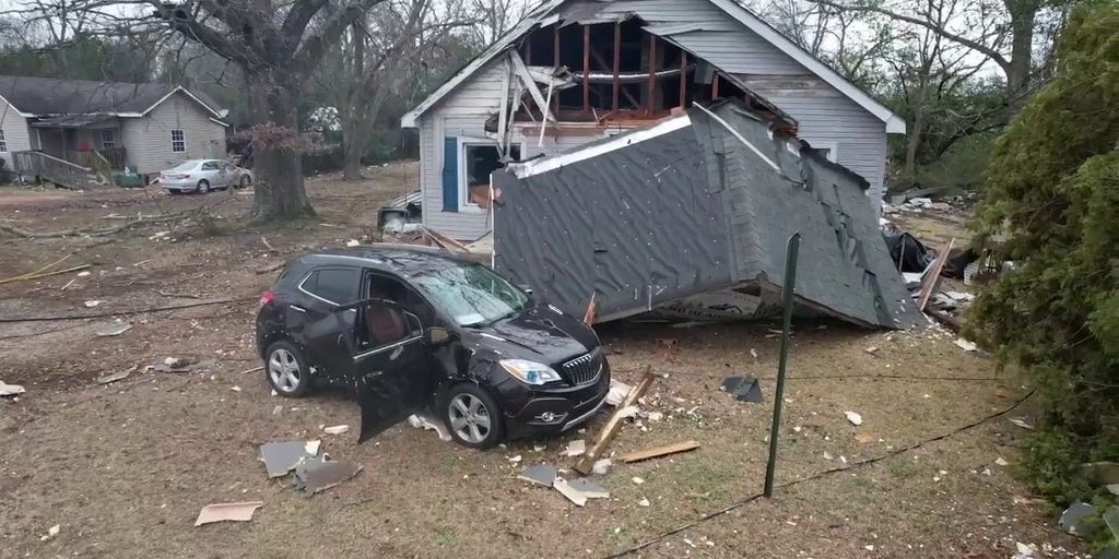 Drone video shows aftermath of tornado in Griffin, Latest