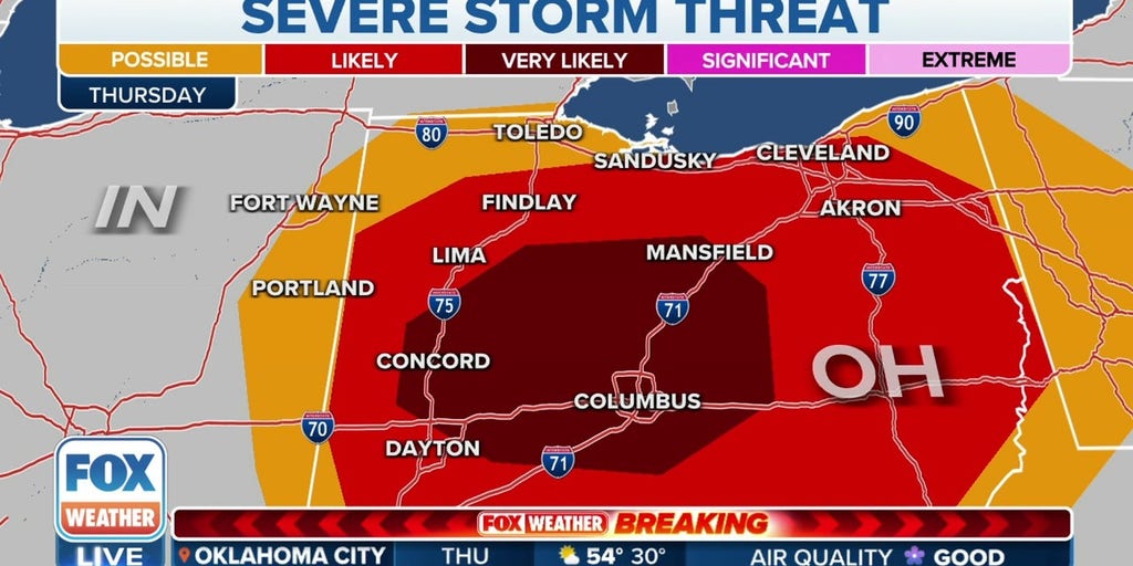 Severe weather threat increases in Ohio with tornadoes possible