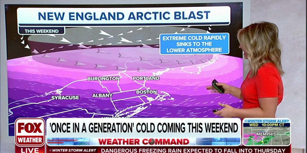 Once In A Generation Cold Coming To The Northeast This Weekend Latest Weather Clips Fox 5639