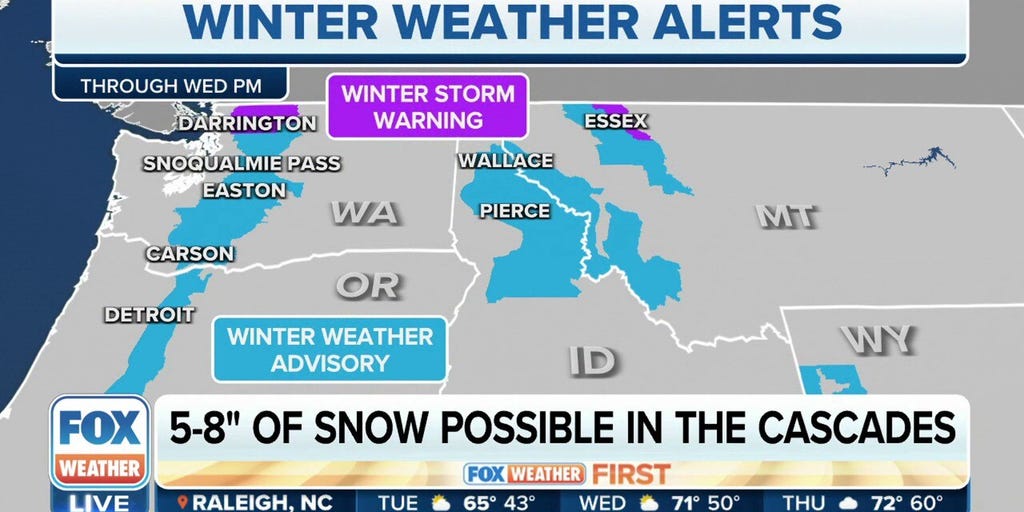 Rain And Mountain Snow To Hit Pacific Northwest | Latest Weather Clips ...