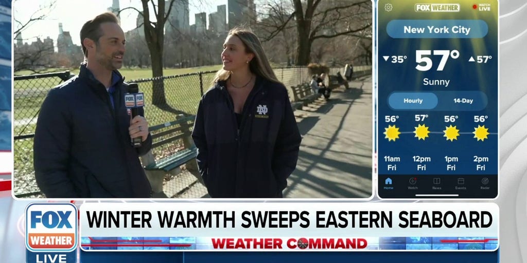 Warm weather continues to sweep across Eastern Seaboard Latest Weather Clips FOX Weather