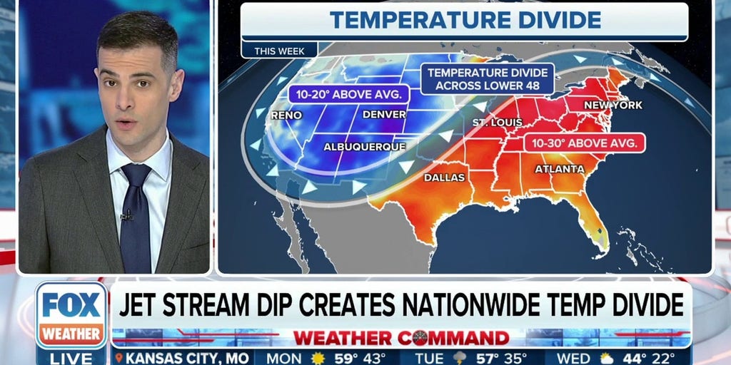 Temperature divide Western US to experience colder air, warm air spreads across the East