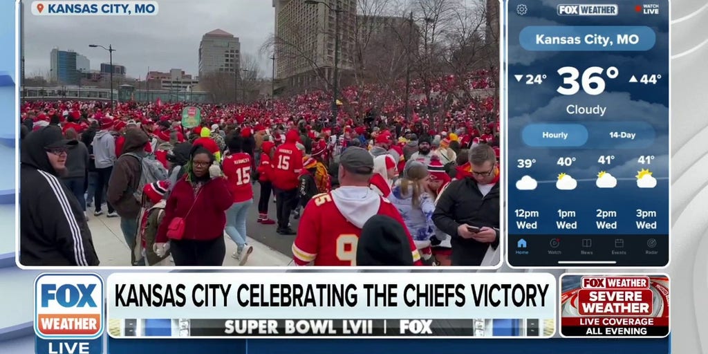 Kansas City celebrating Chiefs Super Bowl victory with parade