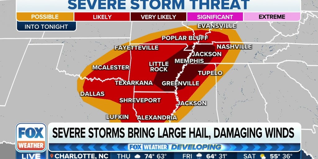 Storms threaten large swath of US from Ohio Valley to South Latest
