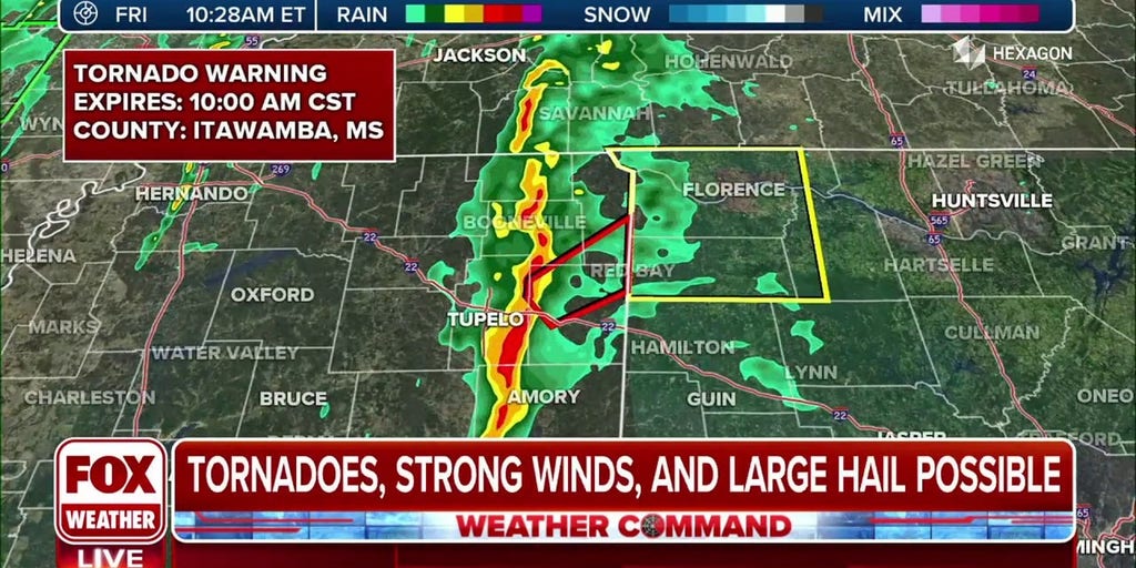 Tornado Warning Issued In Mississippi As Multiday Outbreak Continues Latest Weather Clips 6234