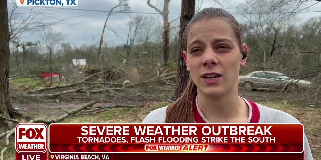 Path of destruction in Pickton, Texas following tornado Latest