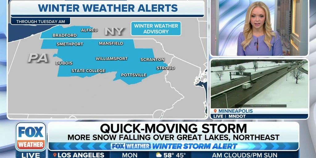 Winter weather advisories issued for New York, Pennsylvania Latest