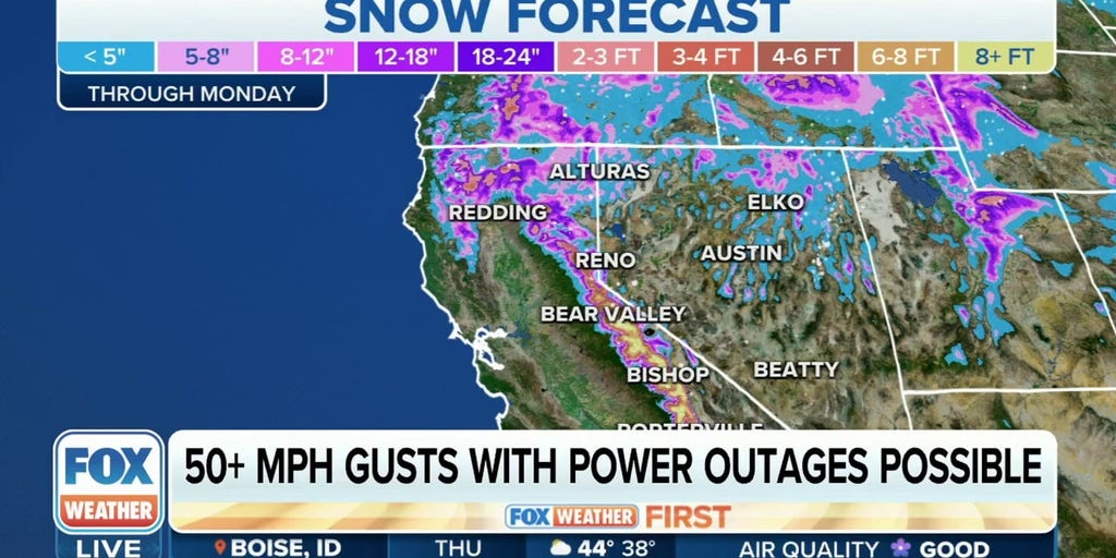 Atmospheric river expected to bring feet of snow, flash flooding