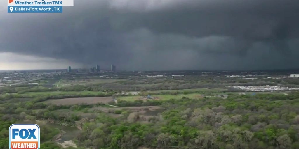 Drone Video Shows Storms Rolling Through Dallas-Fort Worth Area ...