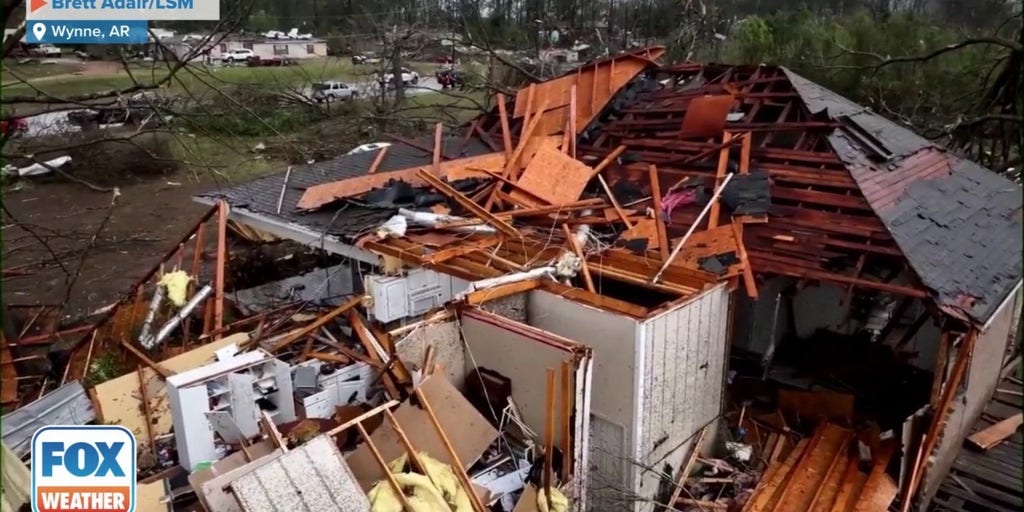 Drone video shows damage from tornado in Wynne, Arkansas | Latest ...