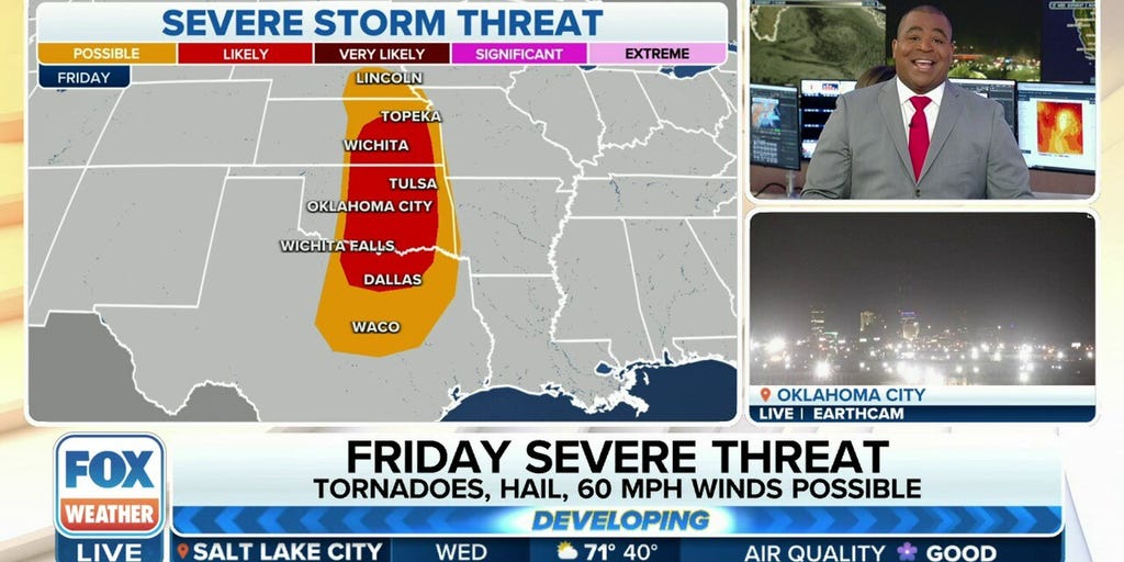Severe storms possible across Southern Plains on Friday Latest
