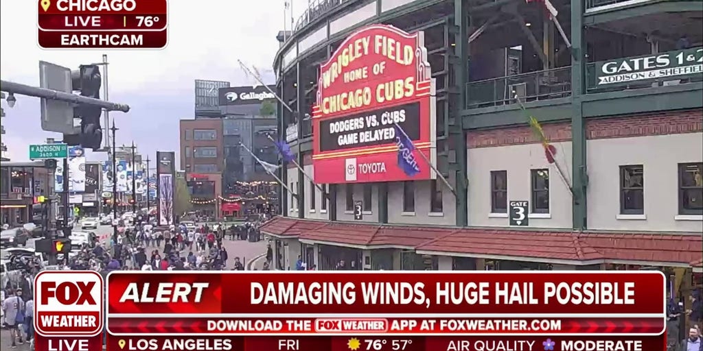 Chicago Cubs delay night game due to severe weather Latest Weather