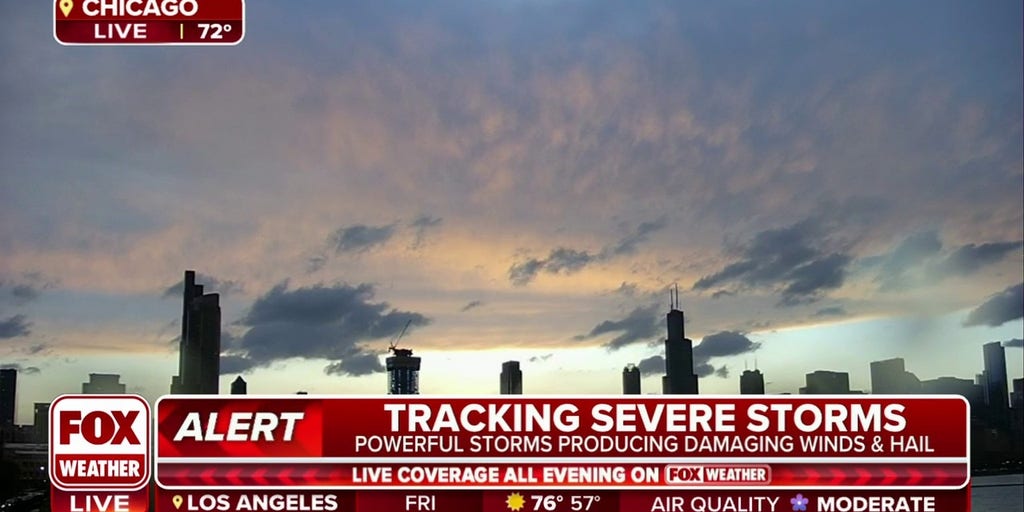 Chicago sees beautiful sky during sunset following storms Latest Weather Clips FOX Weather