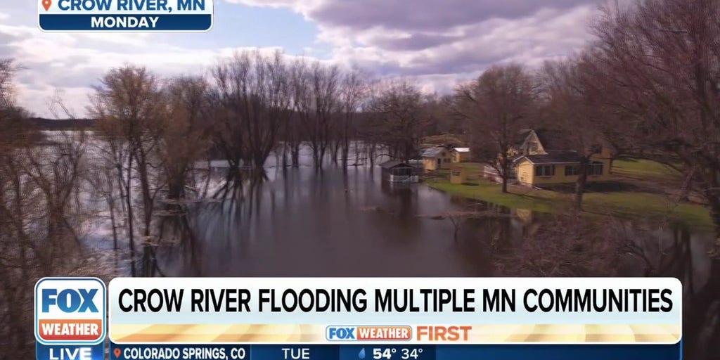 Crow River flooding multiple MN communities as rapid snowmelt begins in