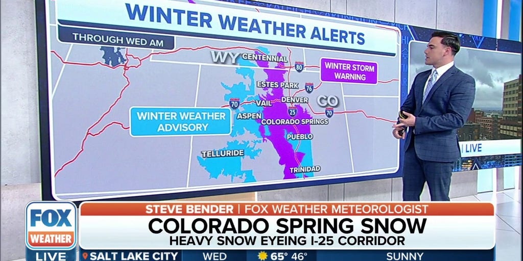 Heavy snow targets I25 corridor in Colorado Latest Weather Clips