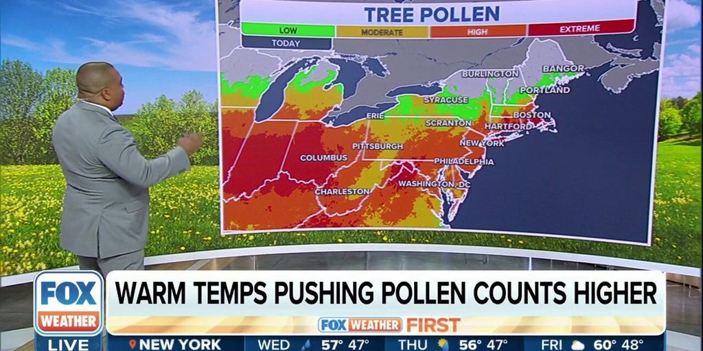 Pollen counts across the U.S. increase due to warmer temperatures Latest Weather Clips FOX