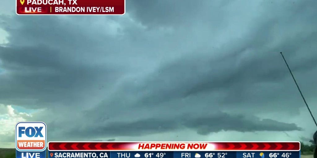 Storm tracker captures ominous clouds in Paducah, Texas Latest