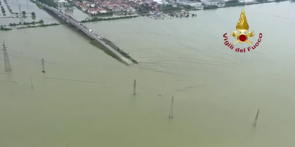 Crews survey flooding around Ravenna, Italy Latest Weather Clips
