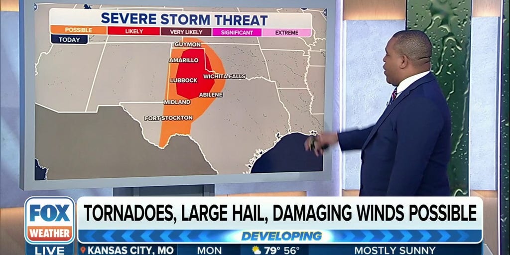 Severe Storms With Damaging Winds Large Hail Threaten Parts Of Texas