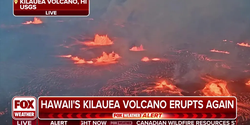 Hawaiis Kilauea Volcano Begins Erupting Again Latest Weather Clips Fox Weather 