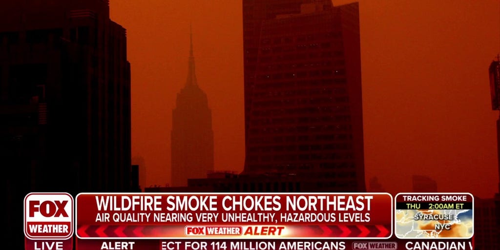 Air Quality Deteriorating Across New York Northeast Due To Thick Canadian Wildfire Smoke 0941