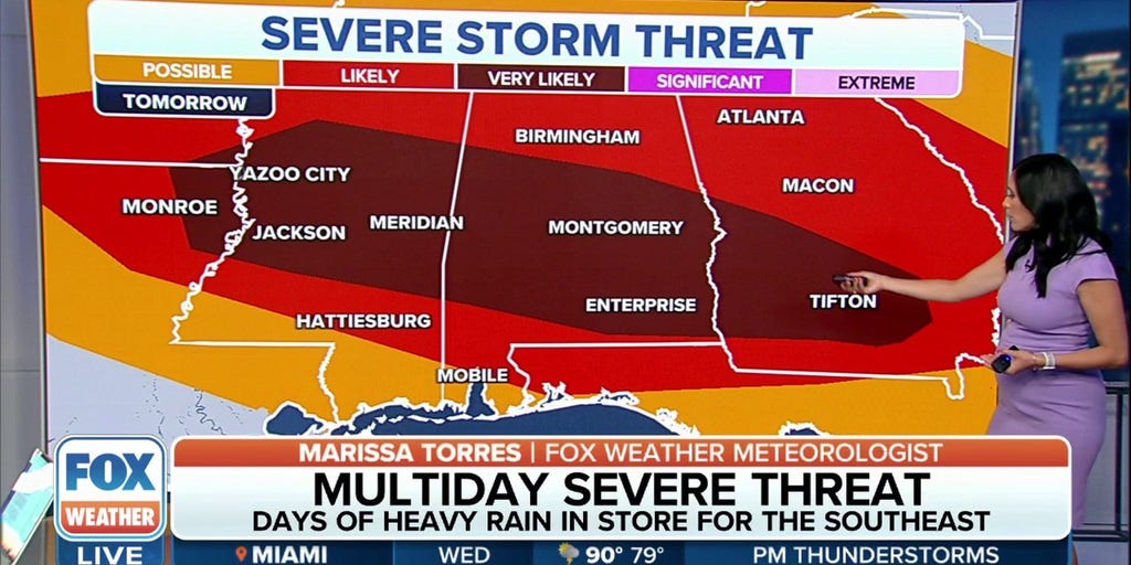 Multi-day Severe Weather Threat Strikes The South This Week | Latest ...