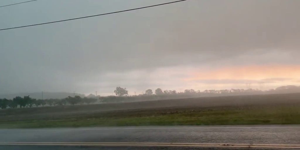 Thunderstorms blow into Elmer, New Jersey Latest Weather Clips FOX