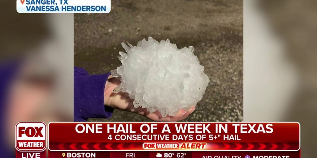 Thursday marked 4 consecutive days with at least 5inch hail stones