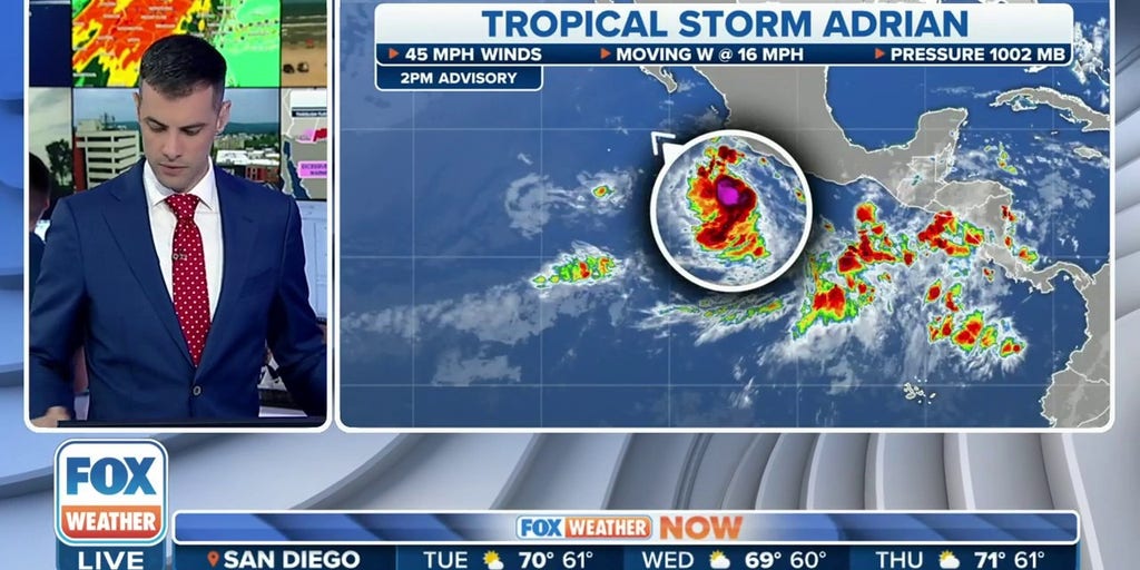 Tropical Storm Adrian forms in Eastern Pacific