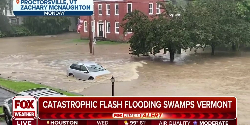 Disastrous flooding inundates Proctorsville, Vermont Latest Weather