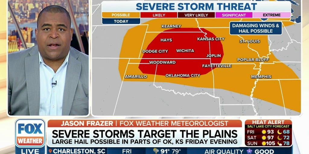 Severe storms target Plains on Friday as large hail possible in ...