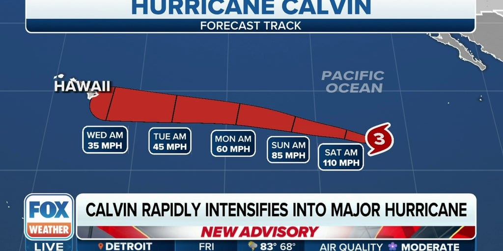 Hurricane Calvin intensifies into a major Category 3 hurricane Latest
