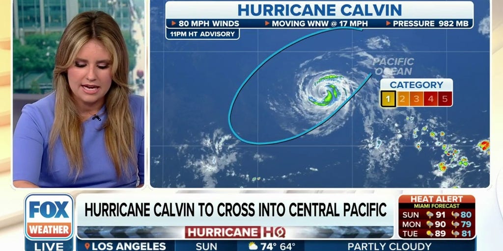 Hurricane Calvin weakens in Eastern Pacific before impacting Hawaii