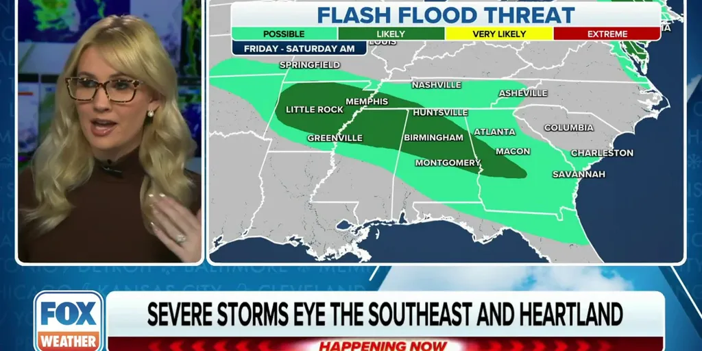 Storms to target Southeast on Friday Latest Weather Clips FOX Weather