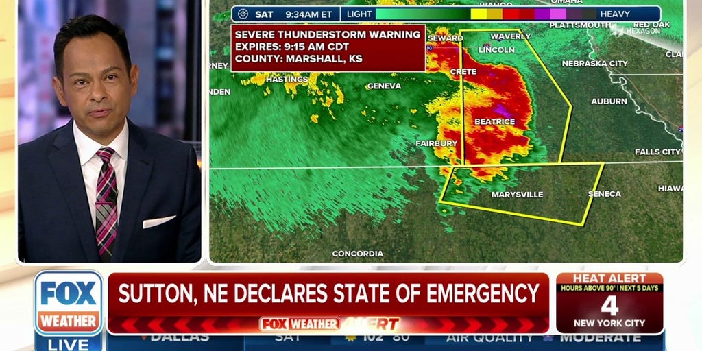 Sutton, NE declares state of emergency following Saturday morning storm