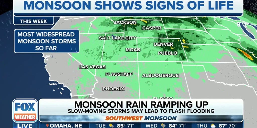 Monsoon rains ramp up causing flooding concerns in Denver Latest Weather Clips FOX Weather