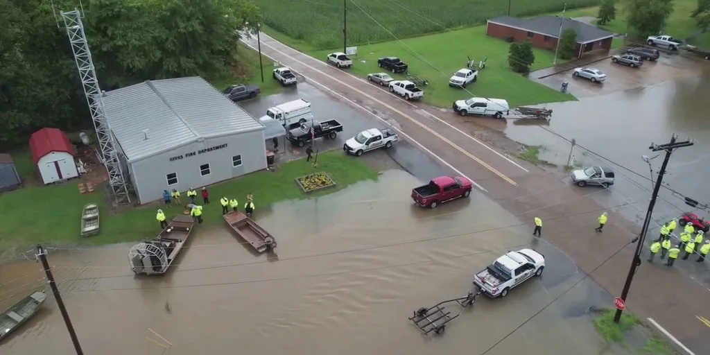 Drone footage shows major flooding in northwest Tennessee Latest