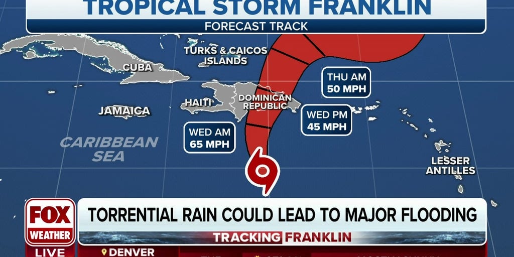 Tropical Storm Franklin's torrential rain could lead to major flooding ...